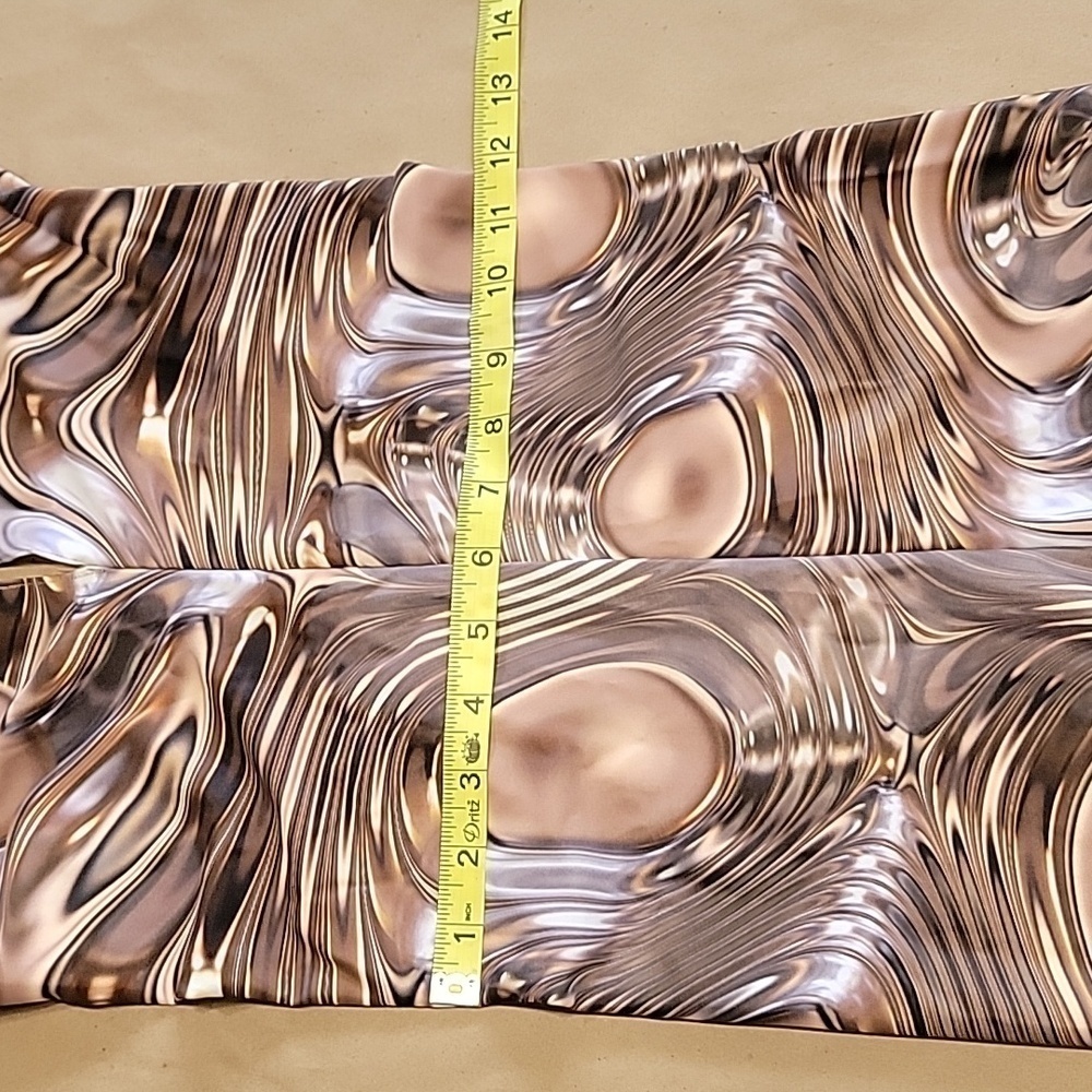 Unbranded Unsized Bodysuit, Brown, Tans and White Swirl / Poured Pattern - Picture 10 of 15